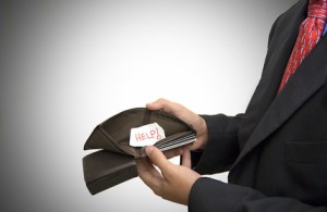 Businessman's Empty Wallet Help